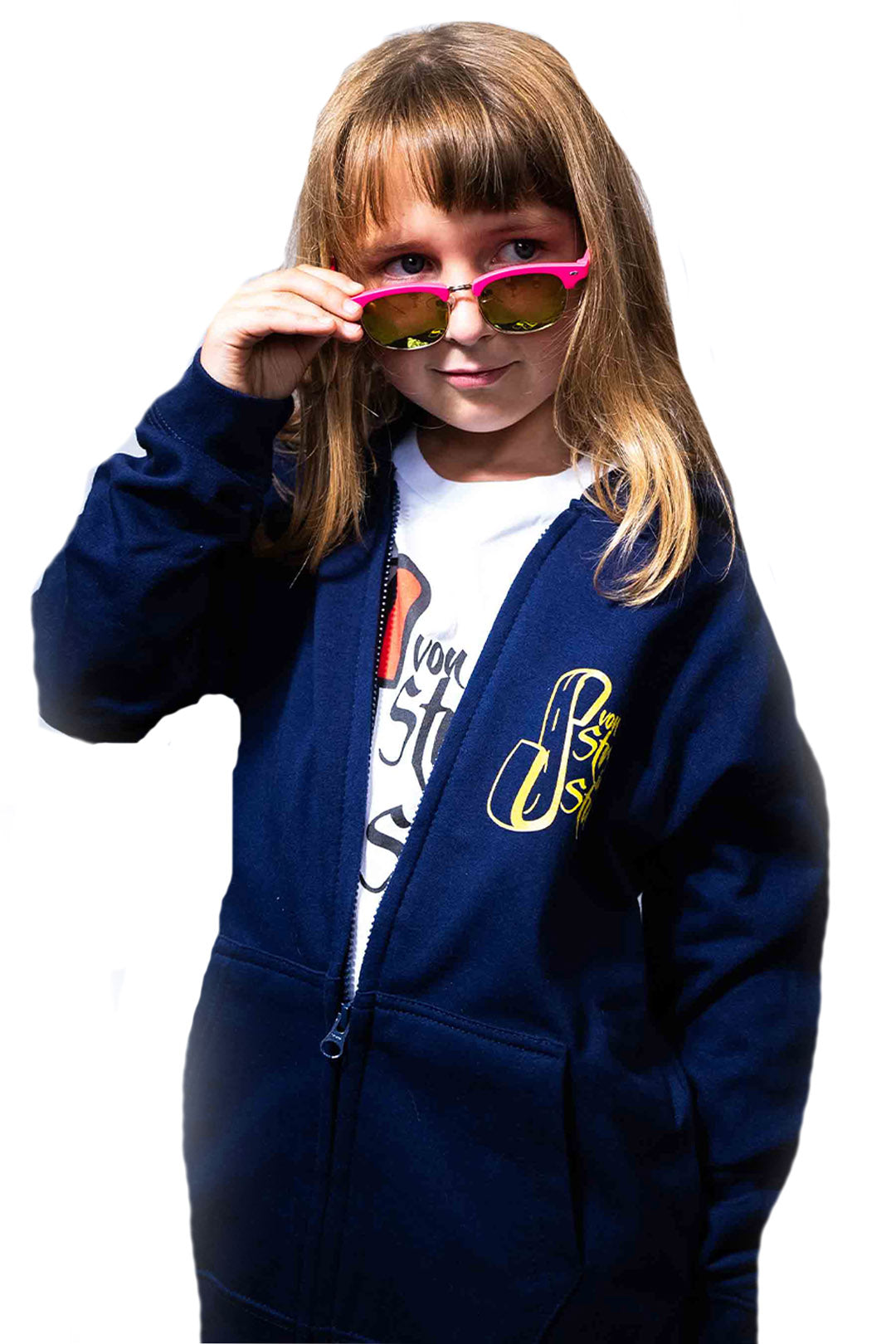 Kids - Zipper-Jacke (VDSIS) - Navyblau/Gelb