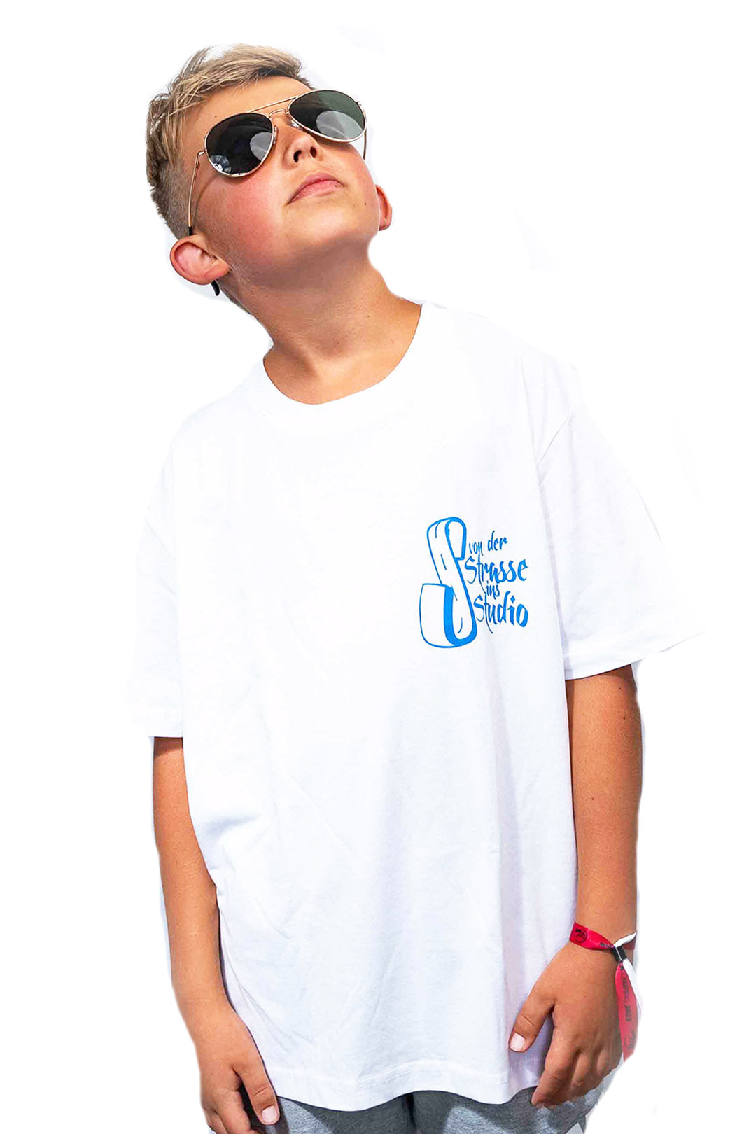 Primetime-T-Shirt (VDSIS) - Weiß/Blau
