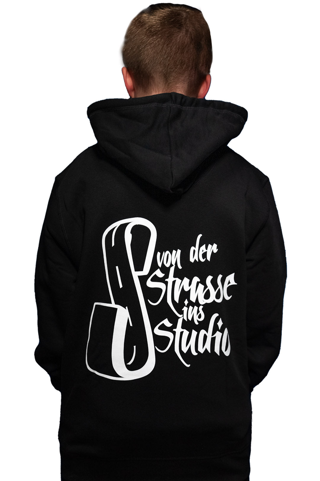 Primetime-Hoodie Weiss auf Black (VDSIS) - Schwarz