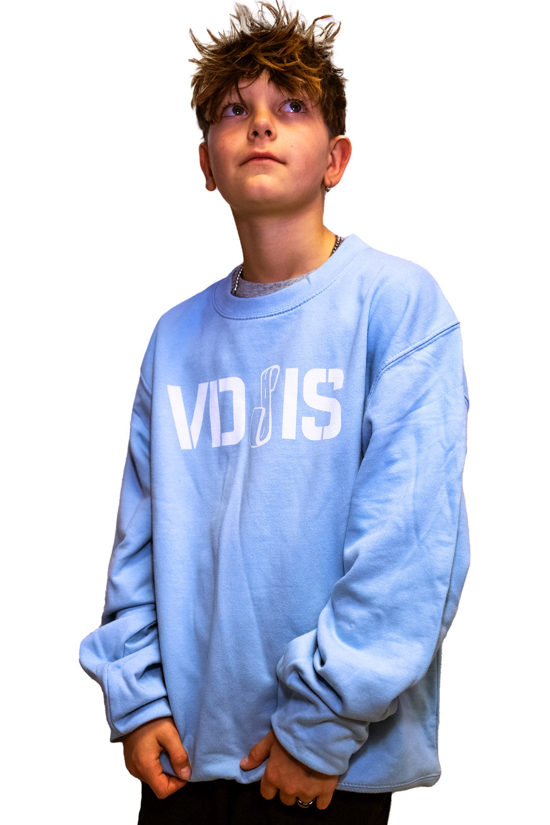 Kids - Basic-Pullover (VDSIS) - Eisblau