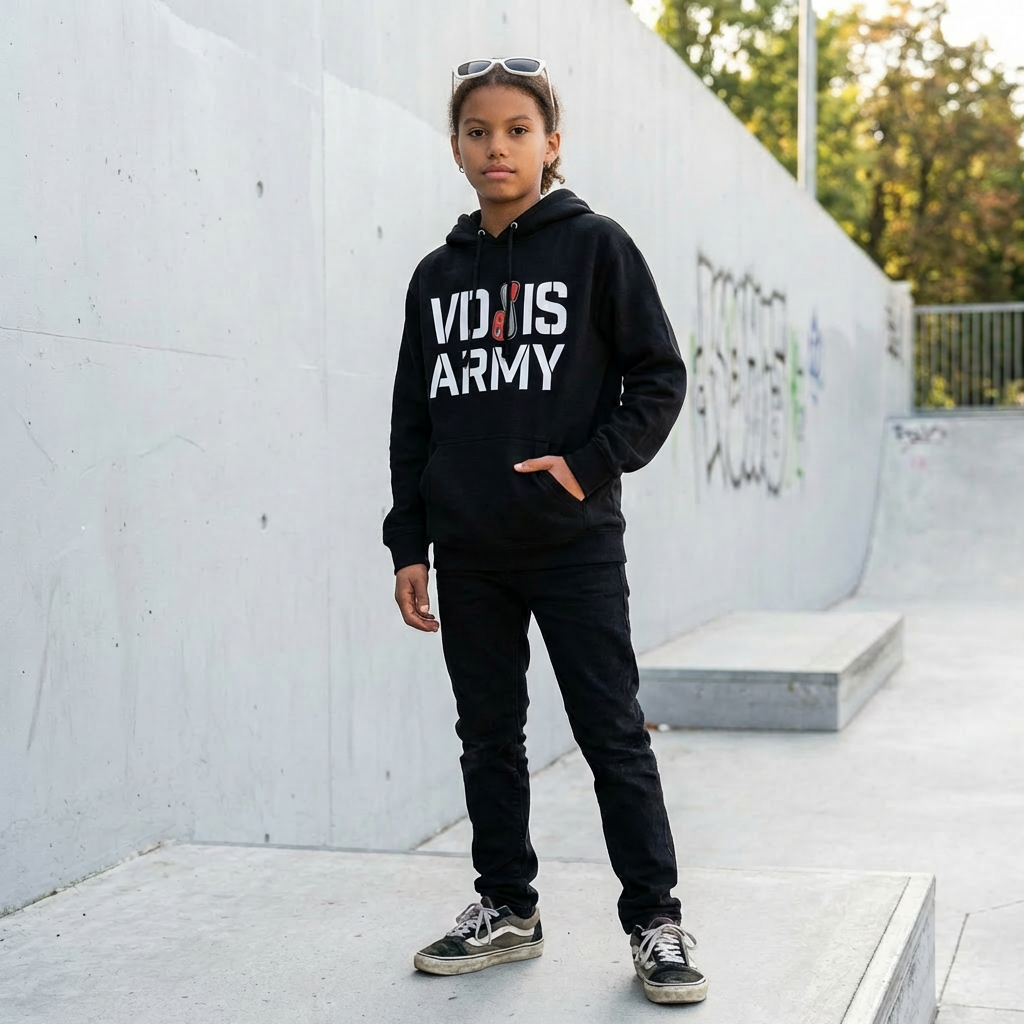 VDSIS-ARMY Hoodie - Schwarz - Kids