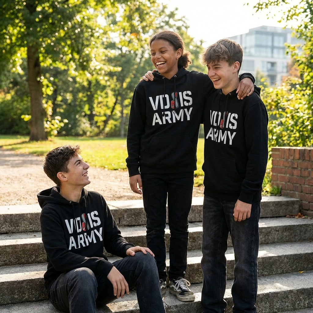VDSIS-ARMY Hoodie - Schwarz - Kids